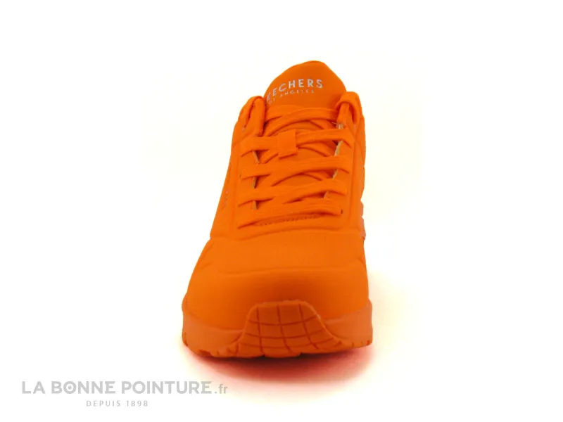 Achat chaussures Skechers Femme Basket, vente Skechers Street Los Angeles 73667 - Uno Night Shades - Neon orange - Basket