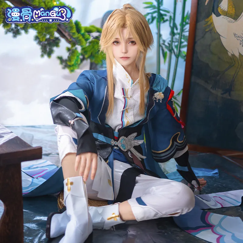 Bone collapse xingqiong railway yanqing cosplay vêtements - perruque de vent antique pour hommes