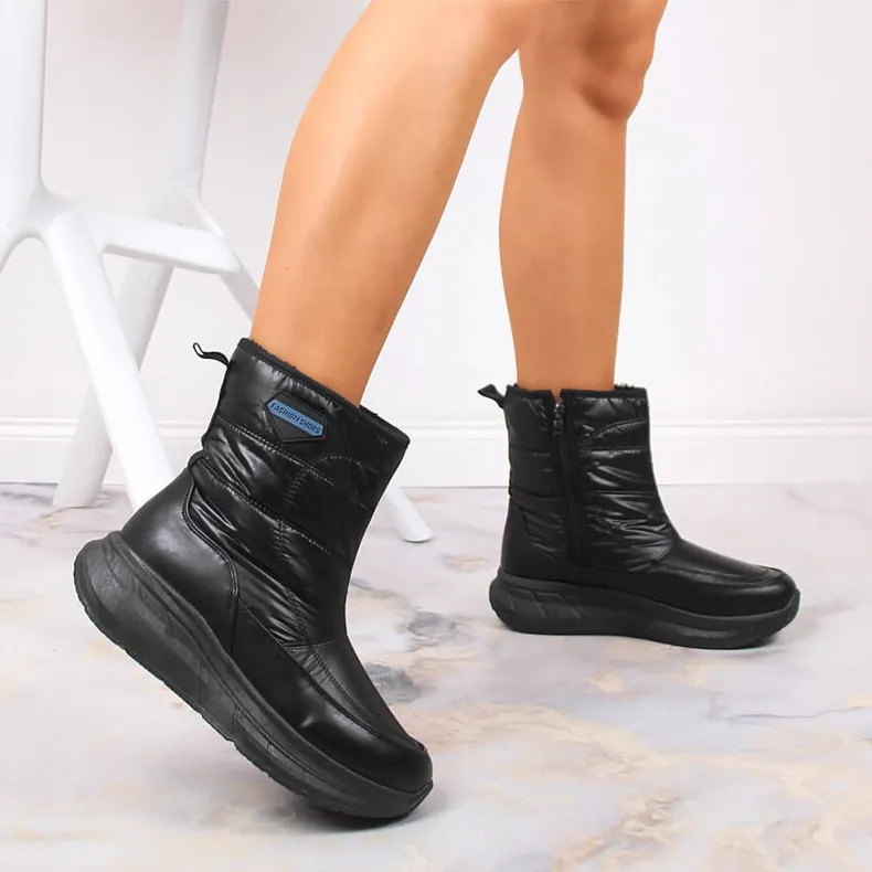 Bottes de neige sportives isolées noires Filippo pour femmes le noir