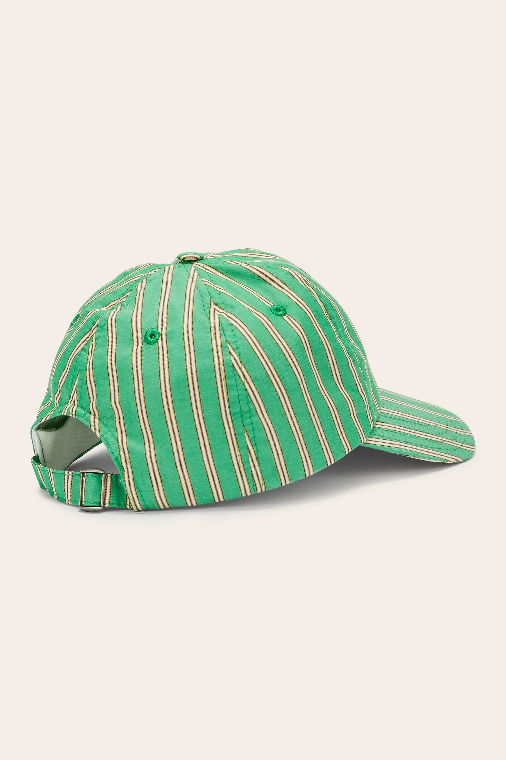 Casquette Espoir rayures vert et orange