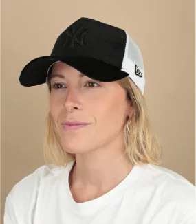 Casquette trucker femme NY velours noir - Casquette Wmn Trucker Velour NY black New Era : Headict