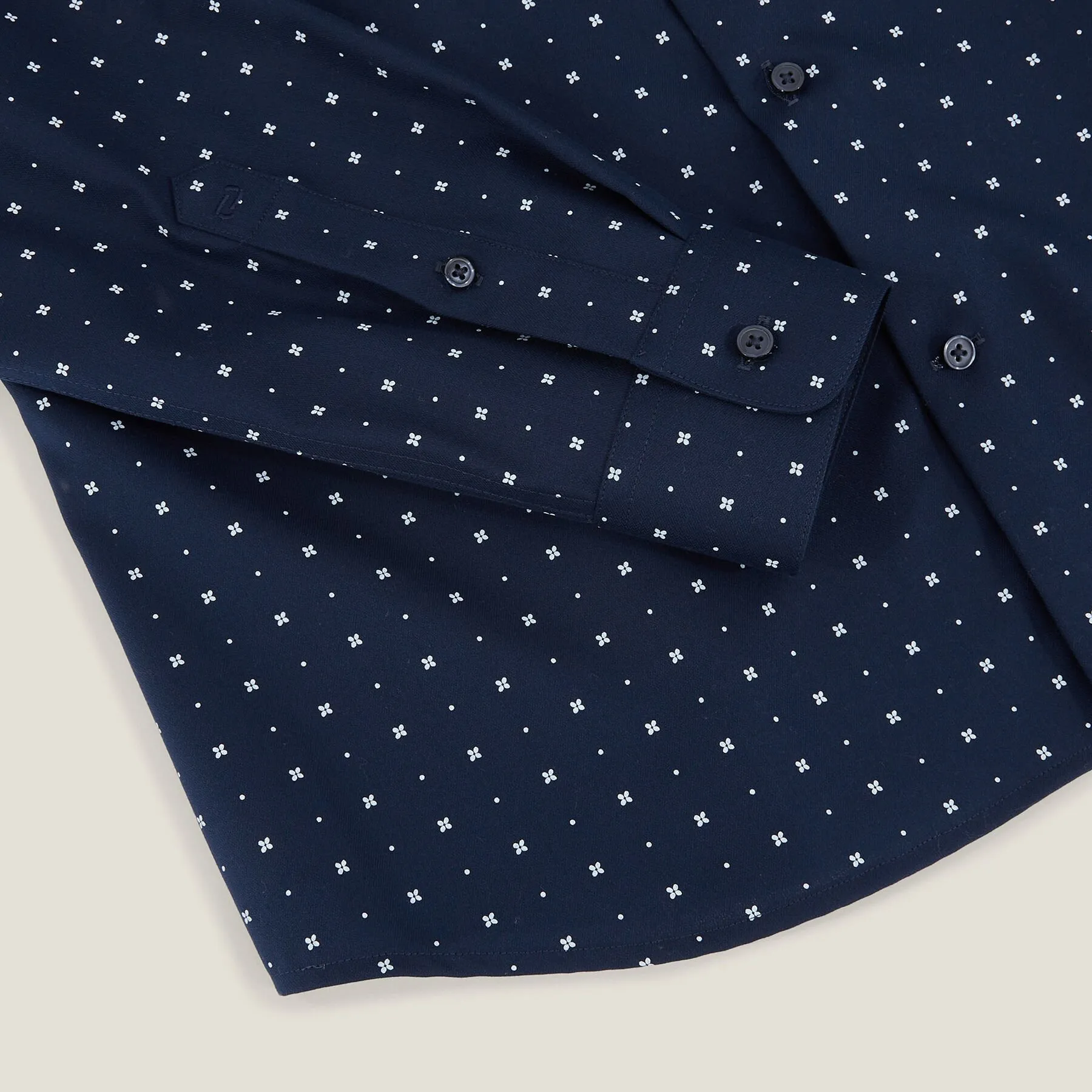 Chemise en coton imprimée sans repassage Bleu foncé | Jules