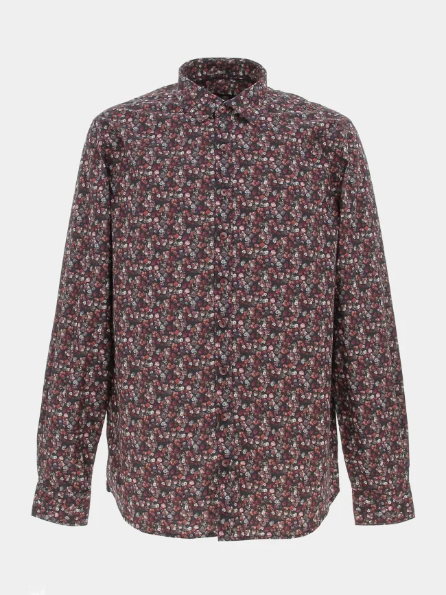 Chemise jaden imprimé floral noir/rose homme - Izac | wimod