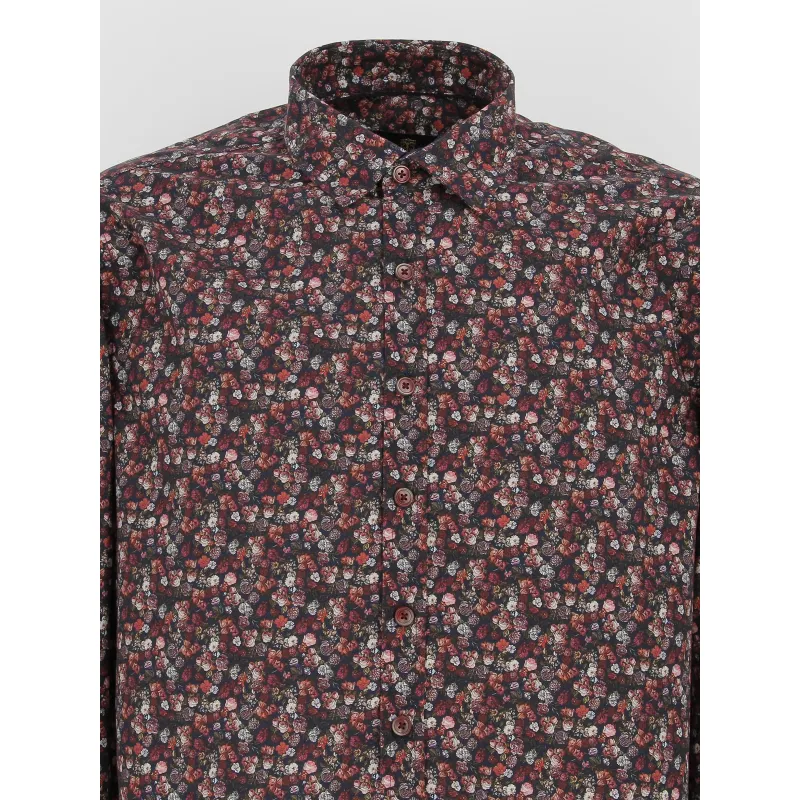 Chemise jaden imprimé floral noir/rose homme - Izac | wimod