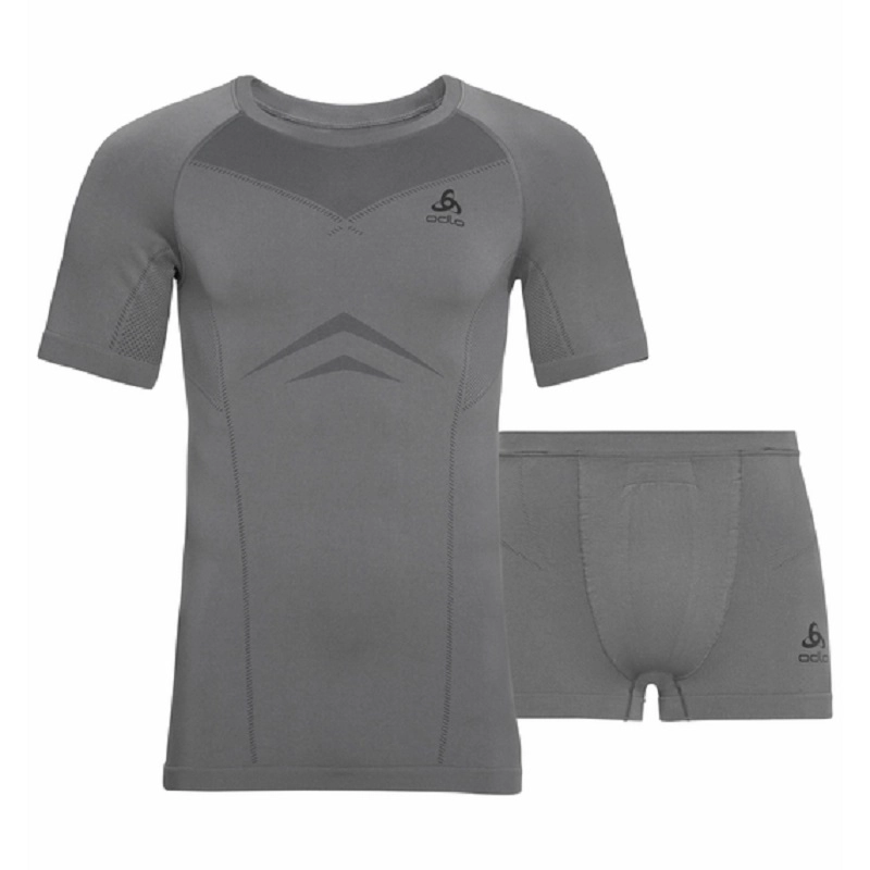 Ensemble de Sous-Vêtements Odlo Men Performance Evolution Light Odlo Steel Grey Odlo Graphite Grey