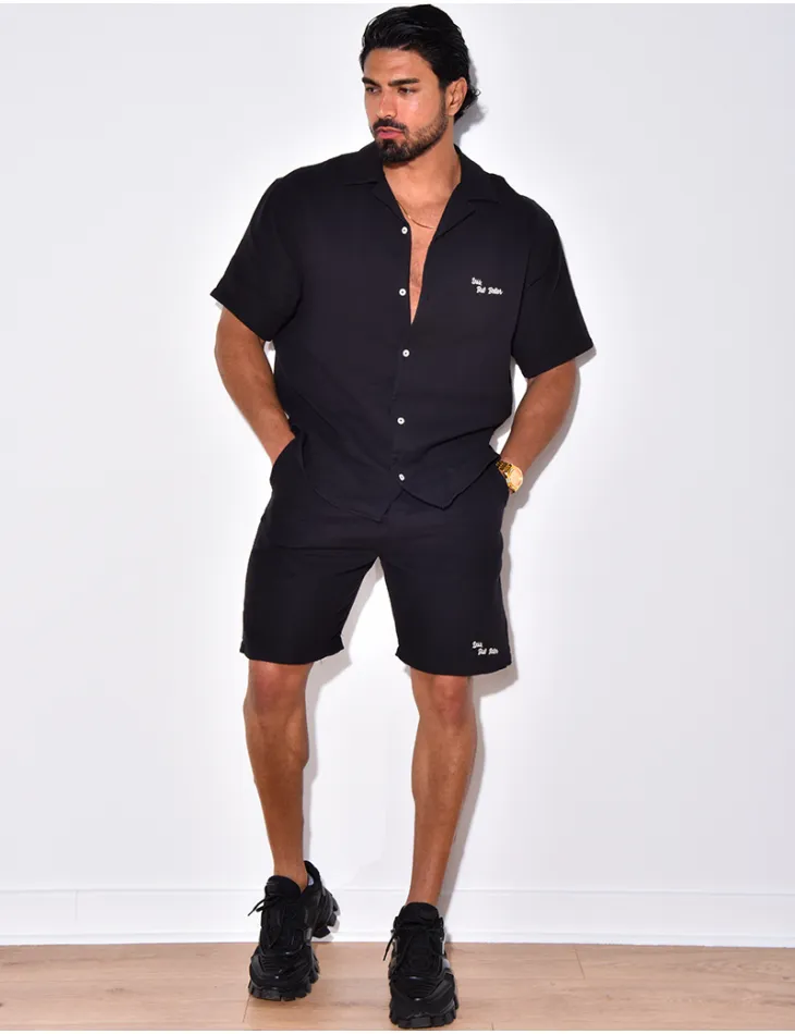 Ensemble short et chemise "Less But Better" / 52029 - JEANS INDUSTRY