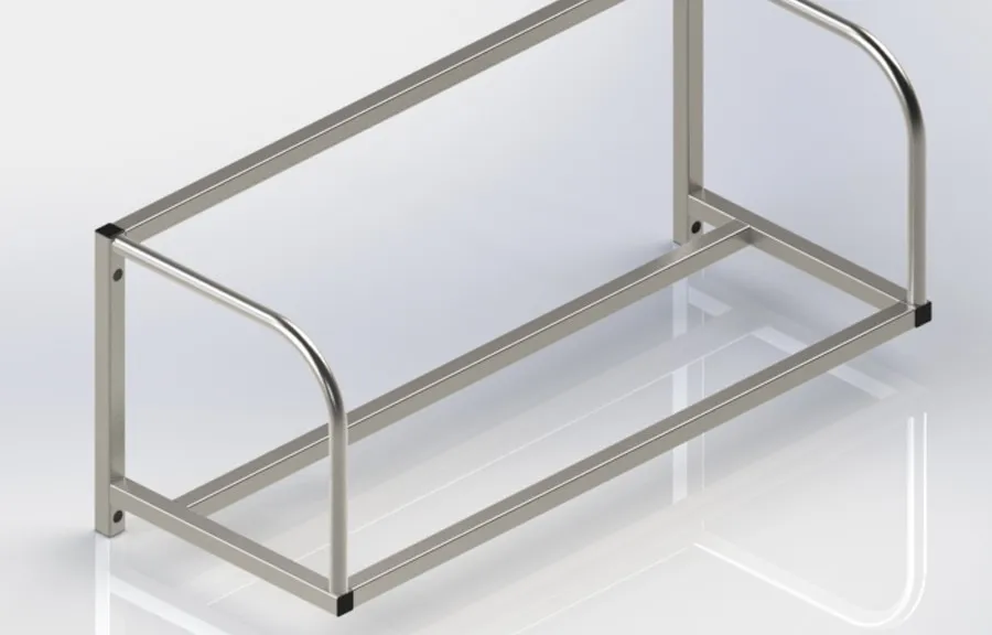 Etagère murale barreaudée pour panier lave-vaisselle - l. 110 cm 