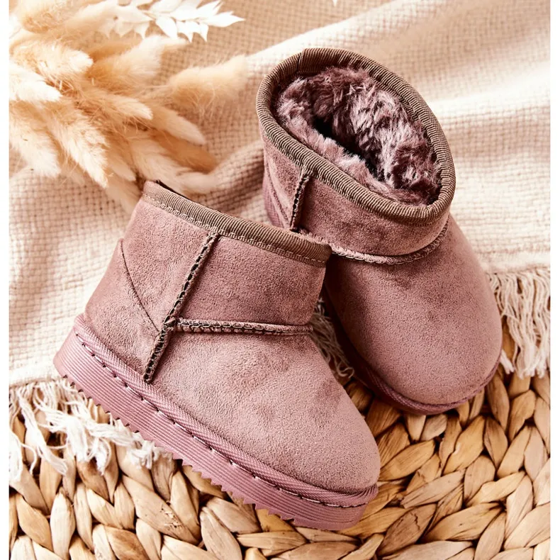 FR1 Bottes de Neige Chaudes Enfant Beige Foncé Gooby