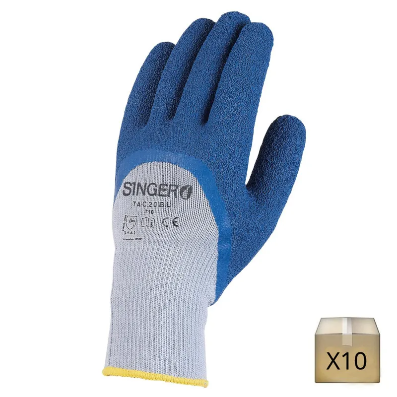 Gants de manutention pour travaux lourds enduction latex | Singer Safety