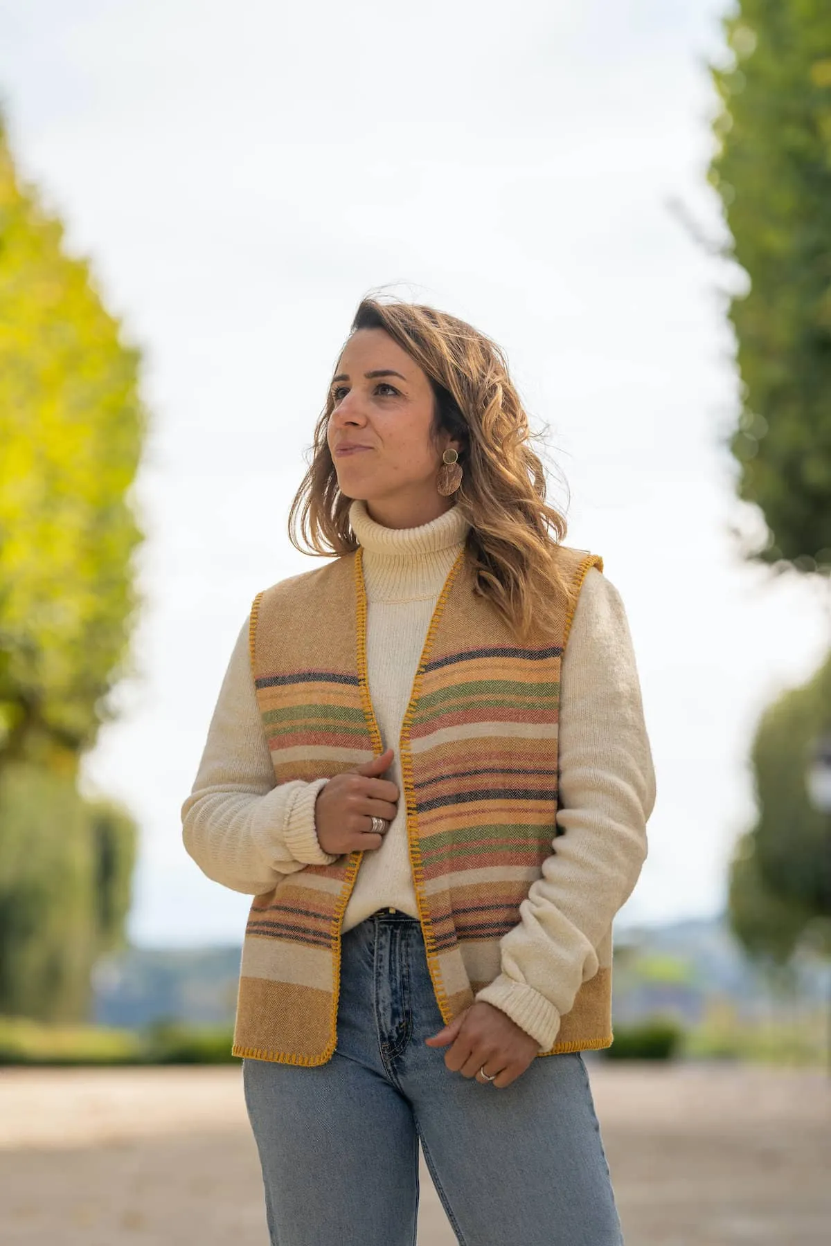 Gilet Bayadères – Laine recyclée