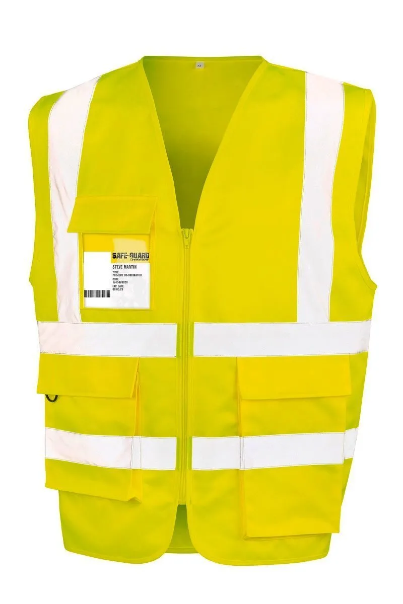 Gilet de sécurité zippé - chasuble - R477X - jaune fluo 