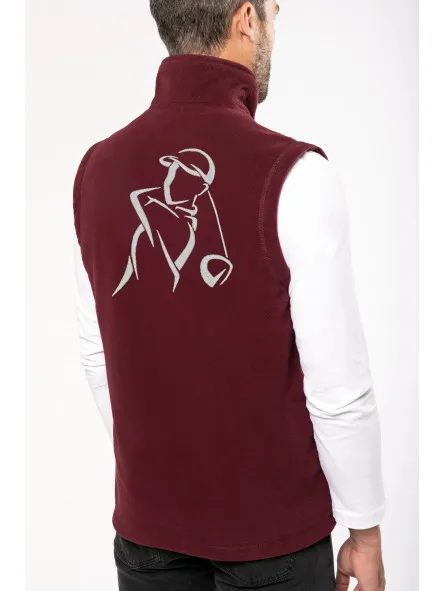 Gilet sans manches micropolaire Ruban Rose pour homme