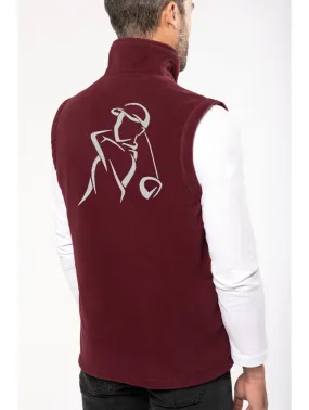 Gilet sans manches micropolaire Ruban Rose pour homme