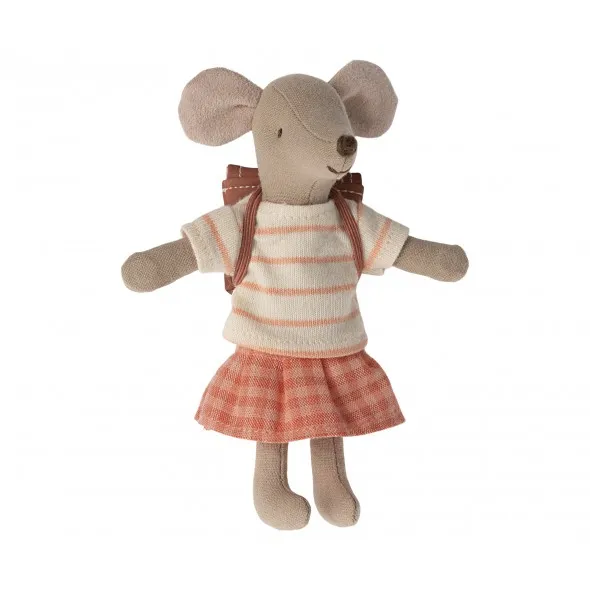 Grande sœur souris - Tricycle (corail) - MAILEG - Perlin Paon Paon