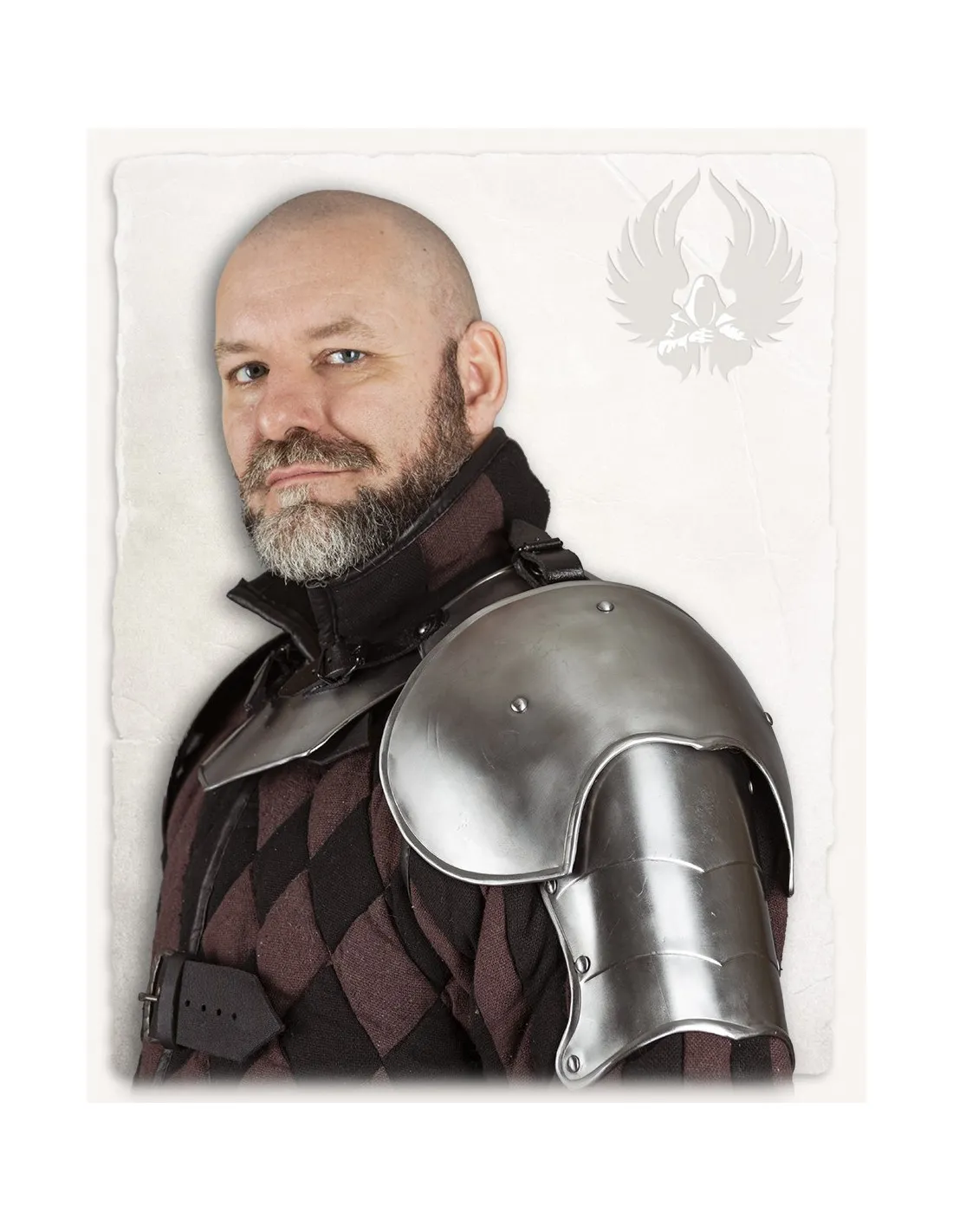 Grandes épaulettes médiévales, modèle Markward, finition polie ⚔️ Boutique Épées