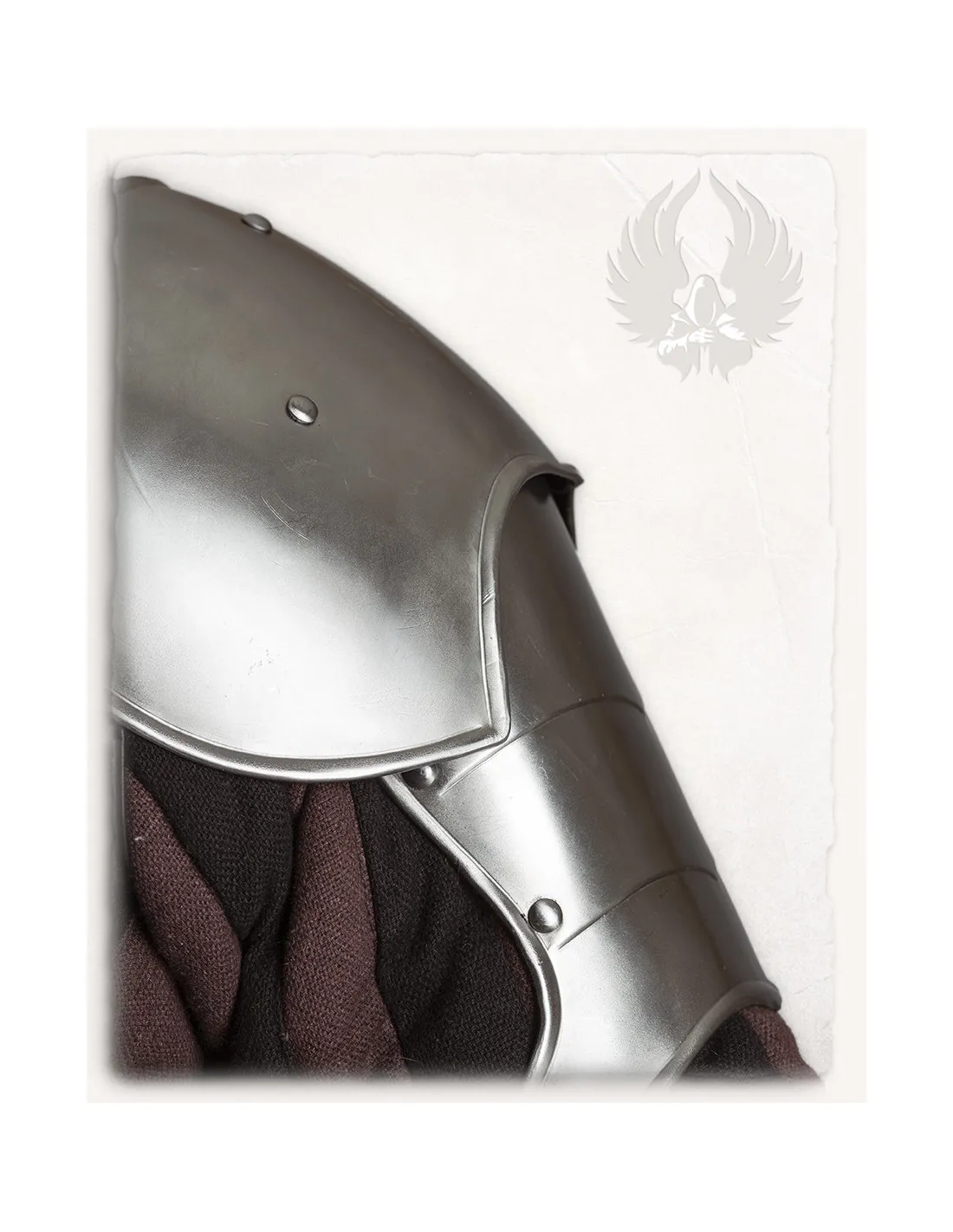 Grandes épaulettes médiévales, modèle Markward, finition polie ⚔️ Boutique Épées