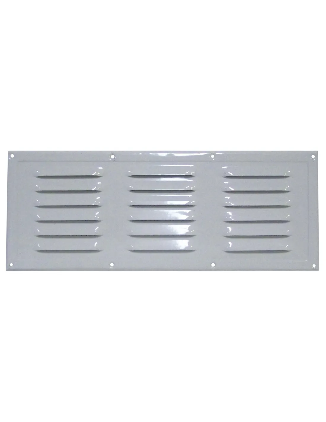 grille d'aération en aluminium laqué blanc 330 x 130 mm