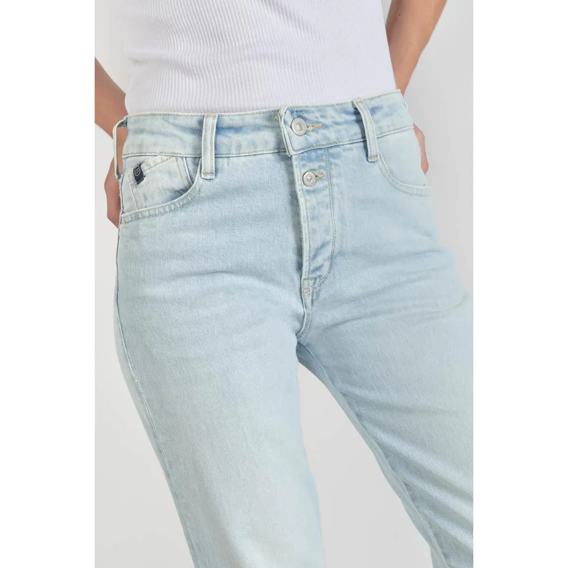 Jeans  400/19 mom taille haute, longueur 34 en coton Vale | 3 Suisses