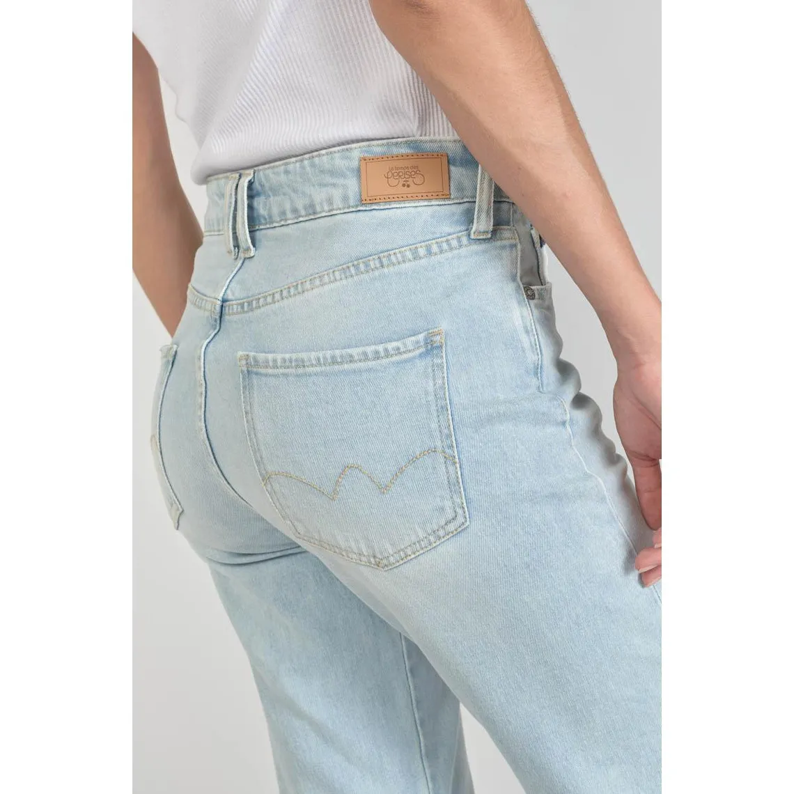 Jeans  400/19 mom taille haute, longueur 34 en coton Vale | 3 Suisses