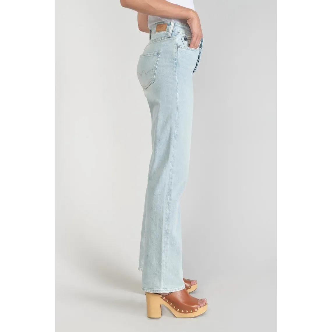 Jeans  400/19 mom taille haute, longueur 34 en coton Vale | 3 Suisses