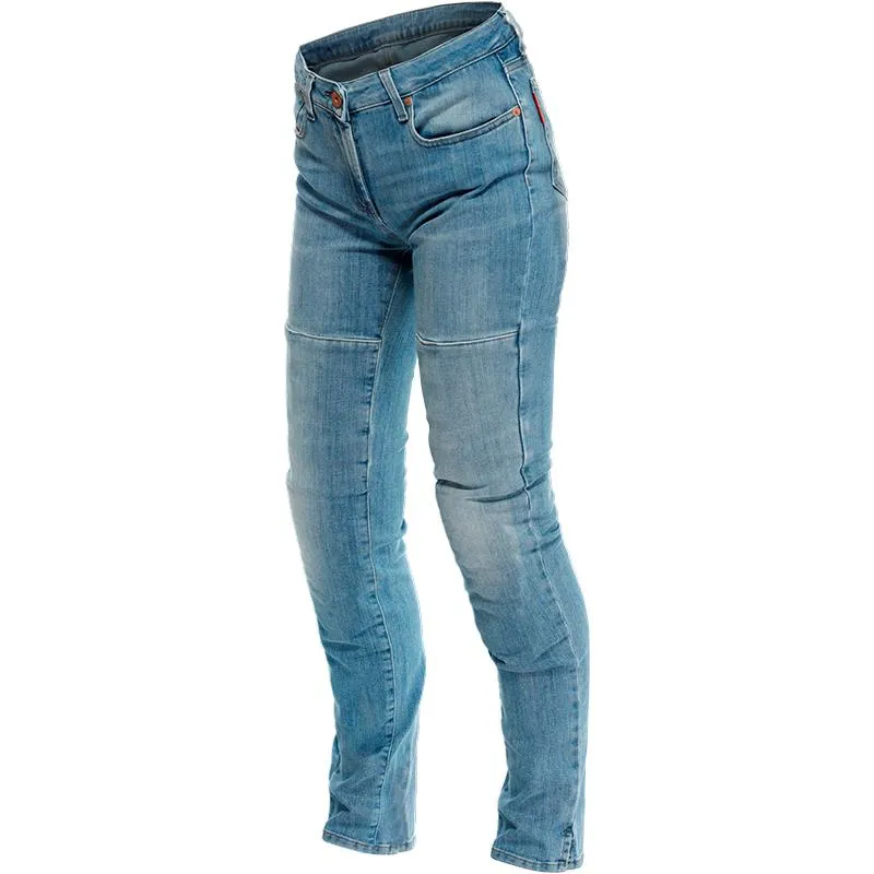 Jeans DENIM STONE SLIM LADY DAINESE bleu clair - MAXXESS.FR, Jeans moto