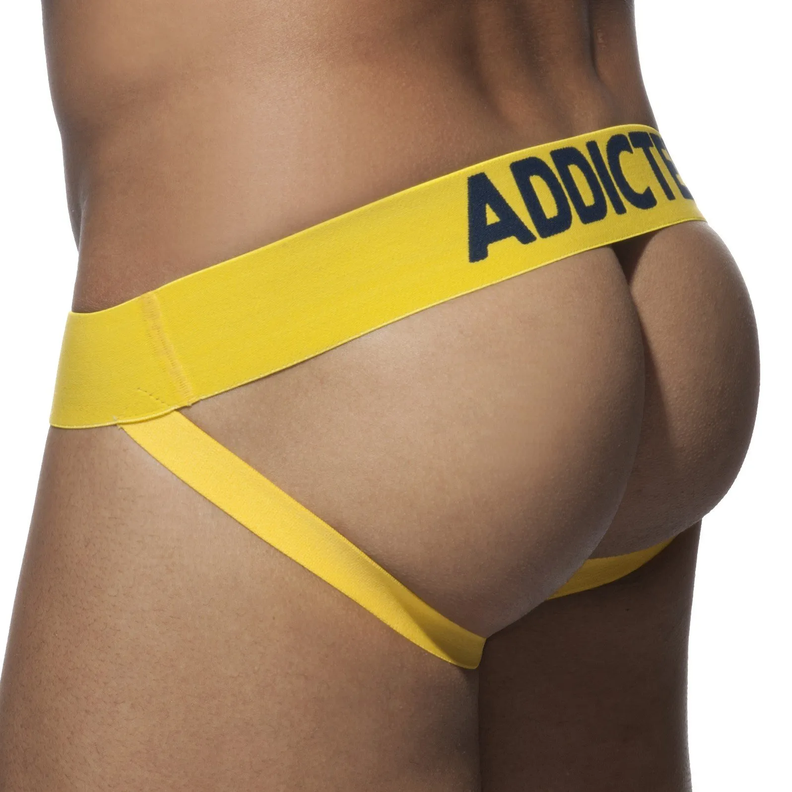 Jock Push-up mesh - jaune - ADDICTED : vente strings homme Jock str...