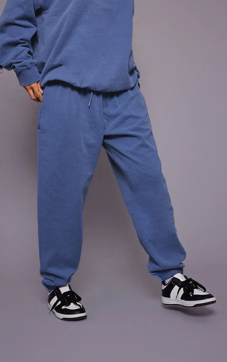 Jogging coupe oversize bleu délavé