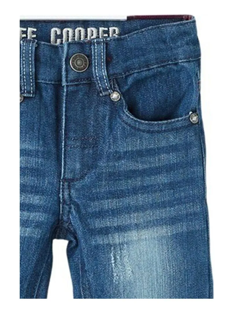 Lee Cooper - Jeans garçon imprimé logo en coton - Bleu