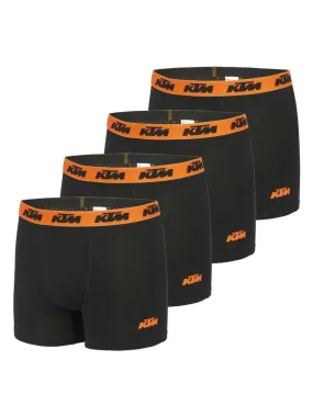 Lot de 4 boxers en coton homme Ktm - Noir