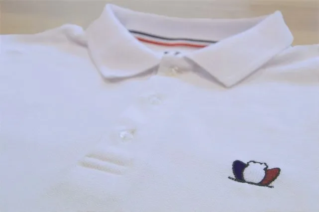 L’Élégant 3.0 Polo brodé blanc - Nouvelle Ere Evian