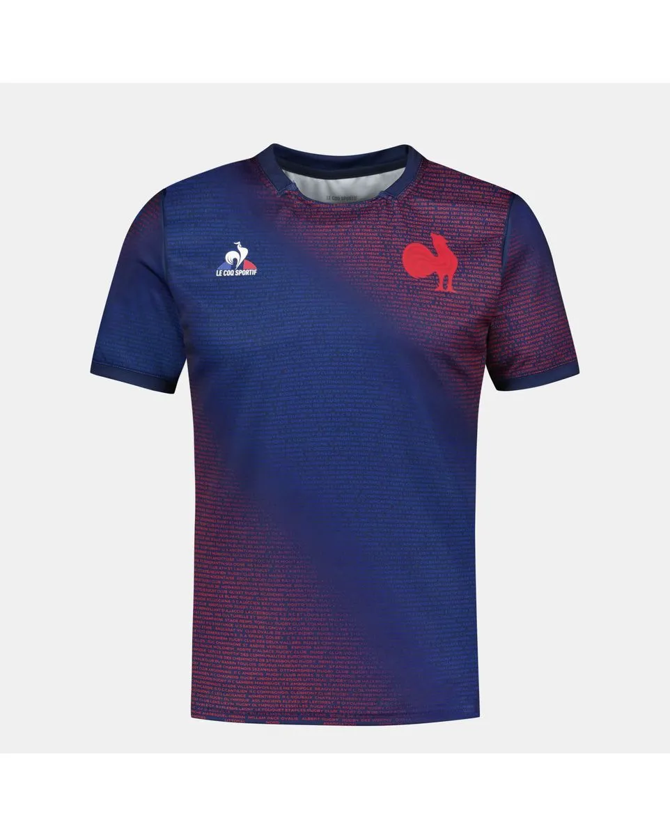 Maillot de rugby Homme FFR TRAINING MAILLOT PREMATCH PRO M BLEU Bleu