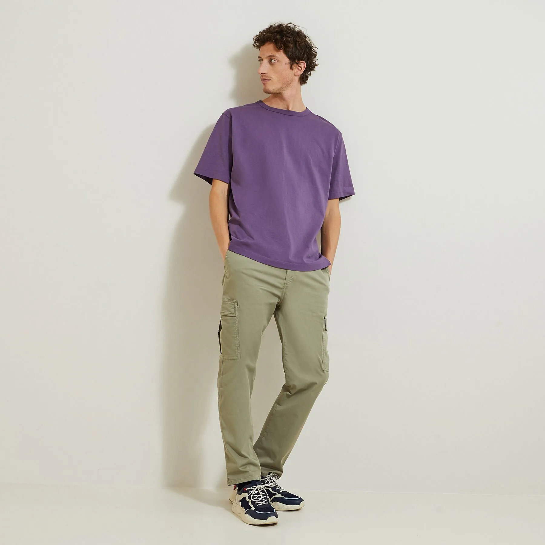 Pantalon cargo loose léger Vert clair | Jules