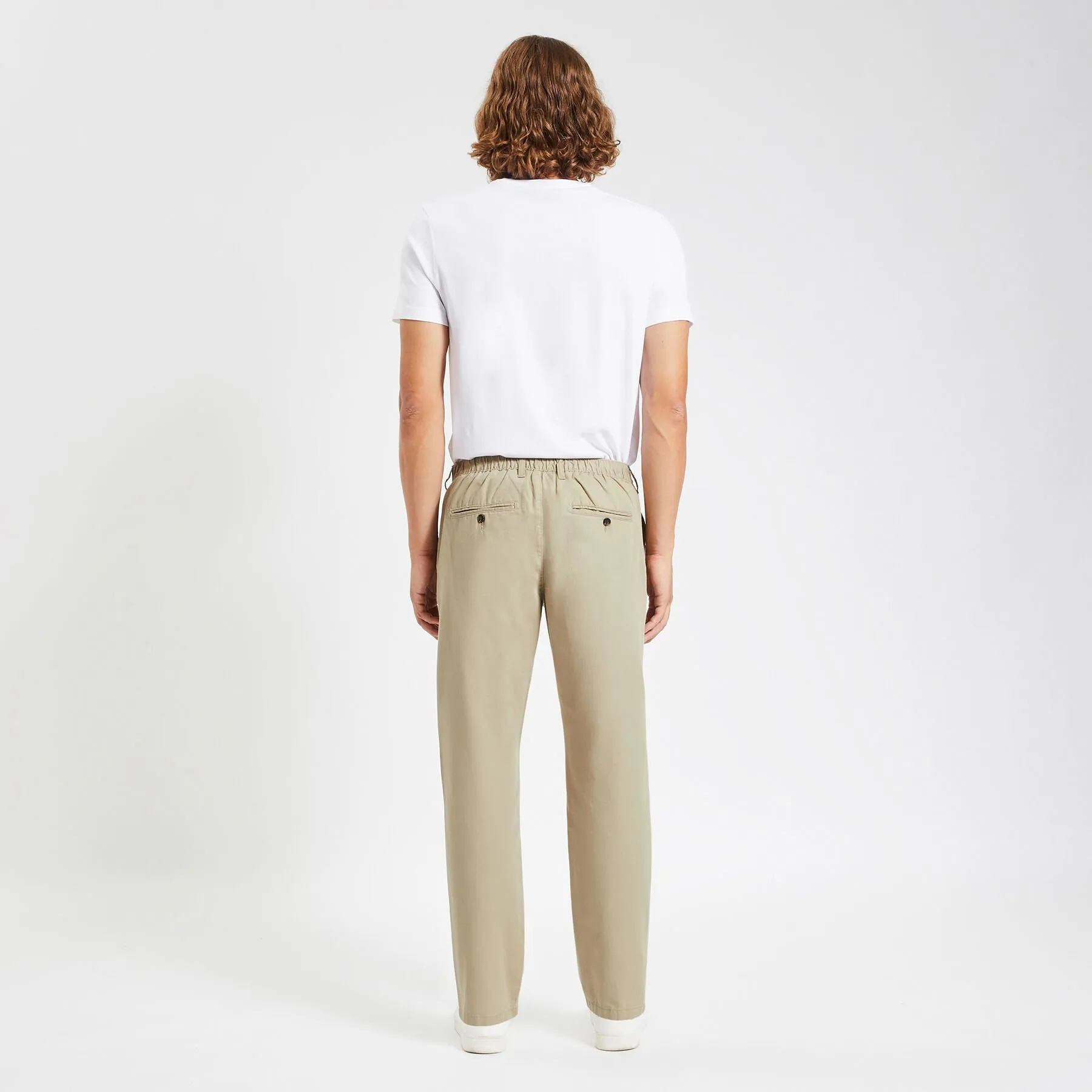 Pantalon chino large coton léger Beige | Jules