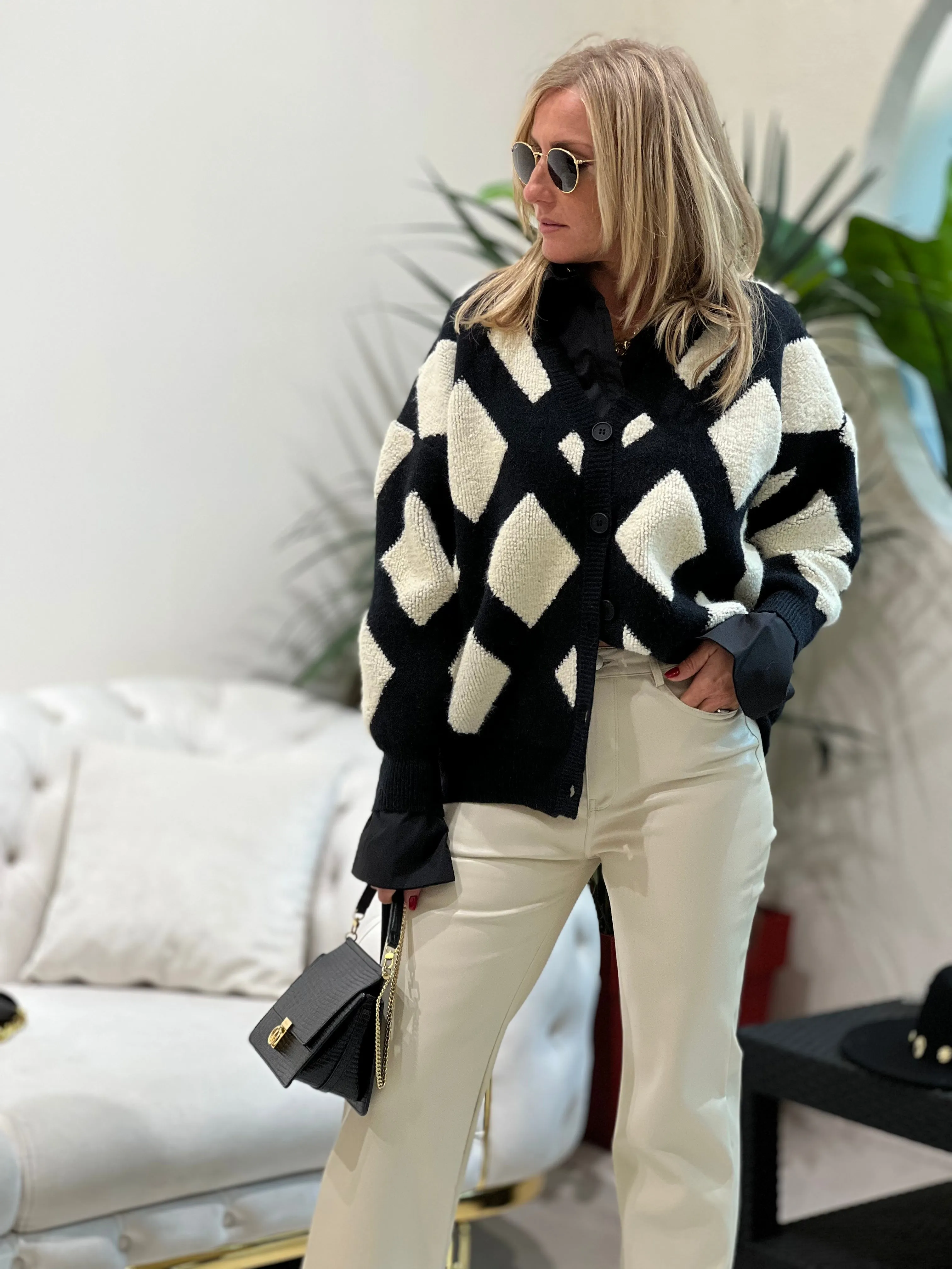 Pantalon similicuir 7/8 Léane Beige