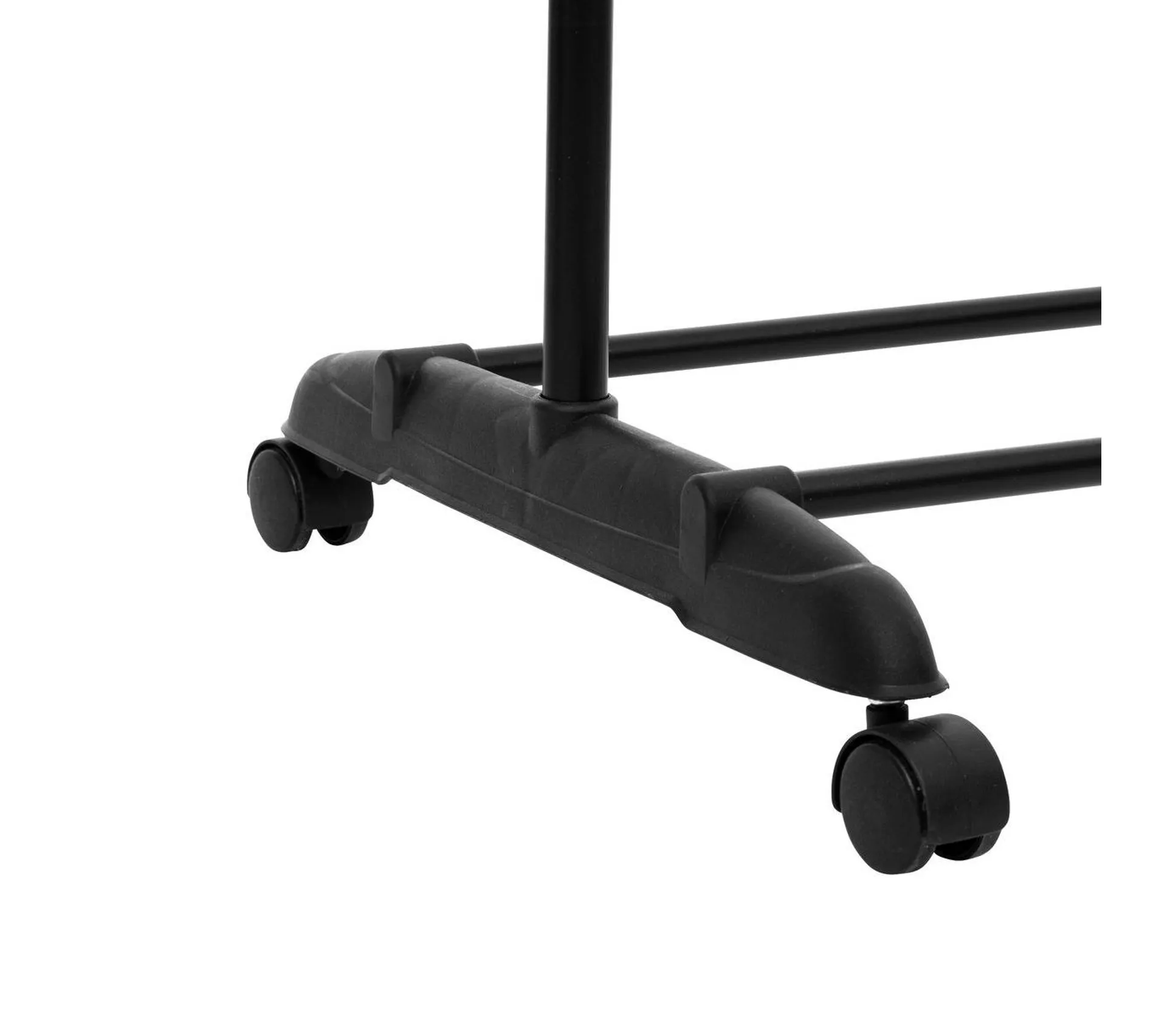 Penderie Portant à Vêtements En Métal Noir Extensible En Hauteur H 160 Cm