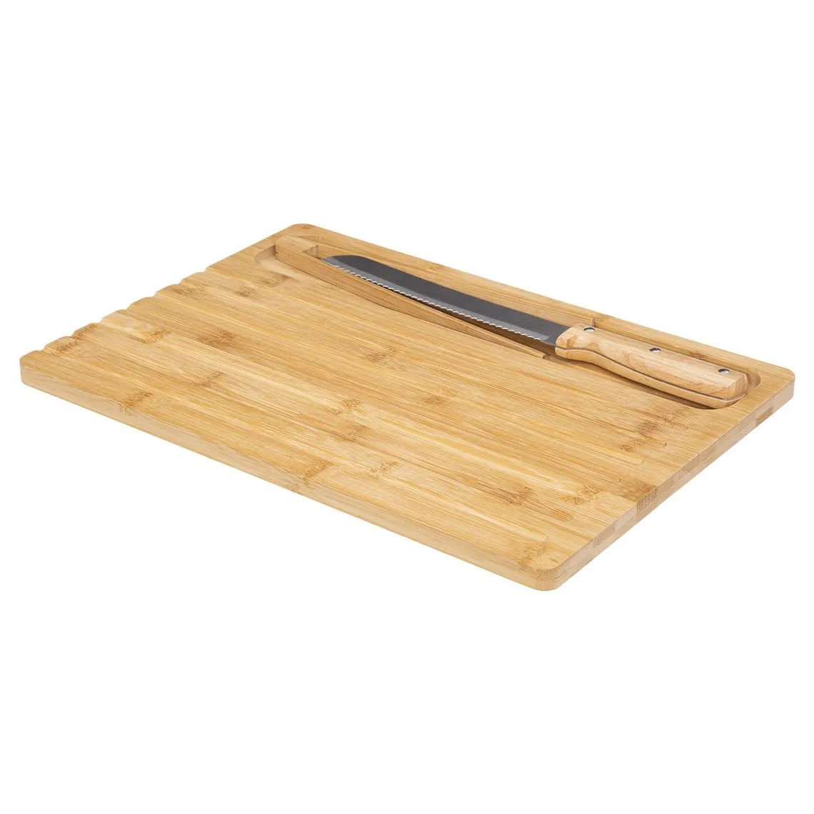 Planche à Pain 40 + Couteau + Pince en bambou | 3 Suisses