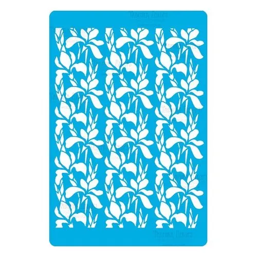 Pochoir plastique souple réutilisable fabrika décoru fleur iris 295
