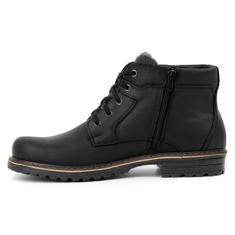 Polbut Bottes de neige pour hommes J35 noir le noir