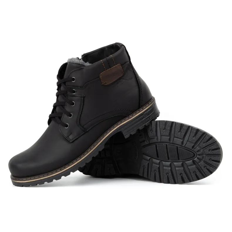 Polbut Bottes de neige pour hommes J35 noir le noir