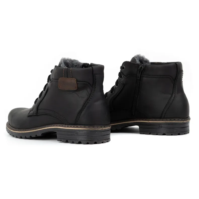 Polbut Bottes de neige pour hommes J35 noir le noir