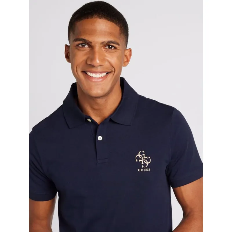 Polo extra slim fit nolan bleu marine homme - Guess | wimod