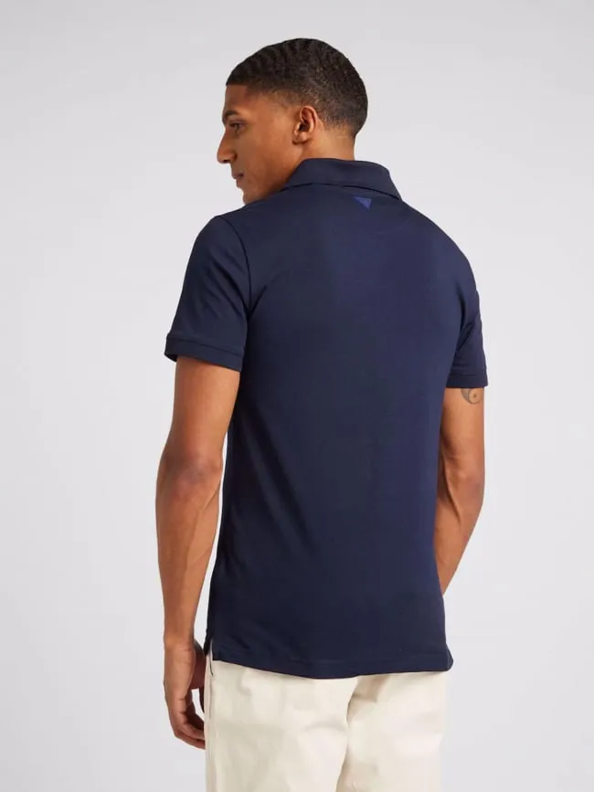 Polo extra slim fit nolan bleu marine homme - Guess | wimod