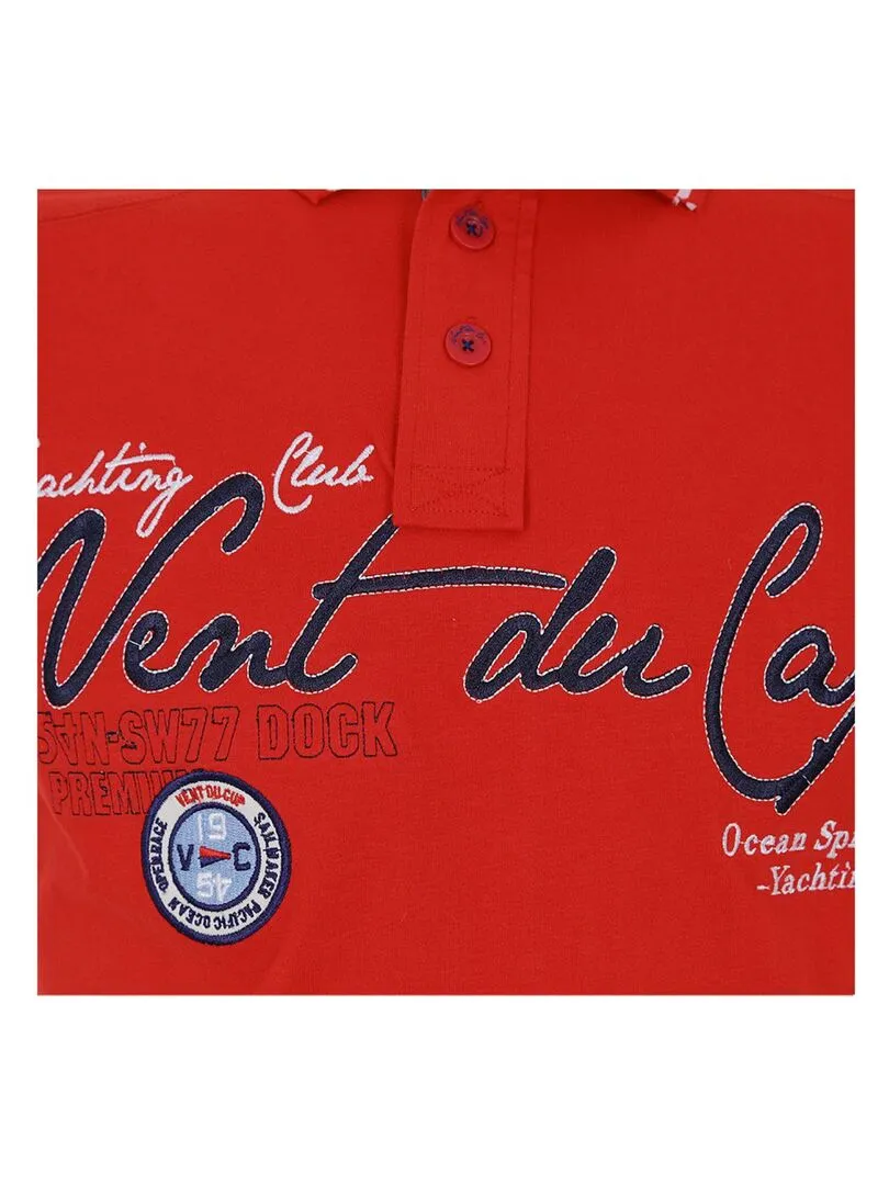 Polo manches courtes homme CAZRI - VENT DU CAP - Rouge