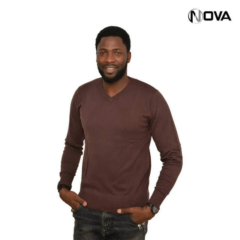 Pull Uni Pour Homme en coton Col V PUL108