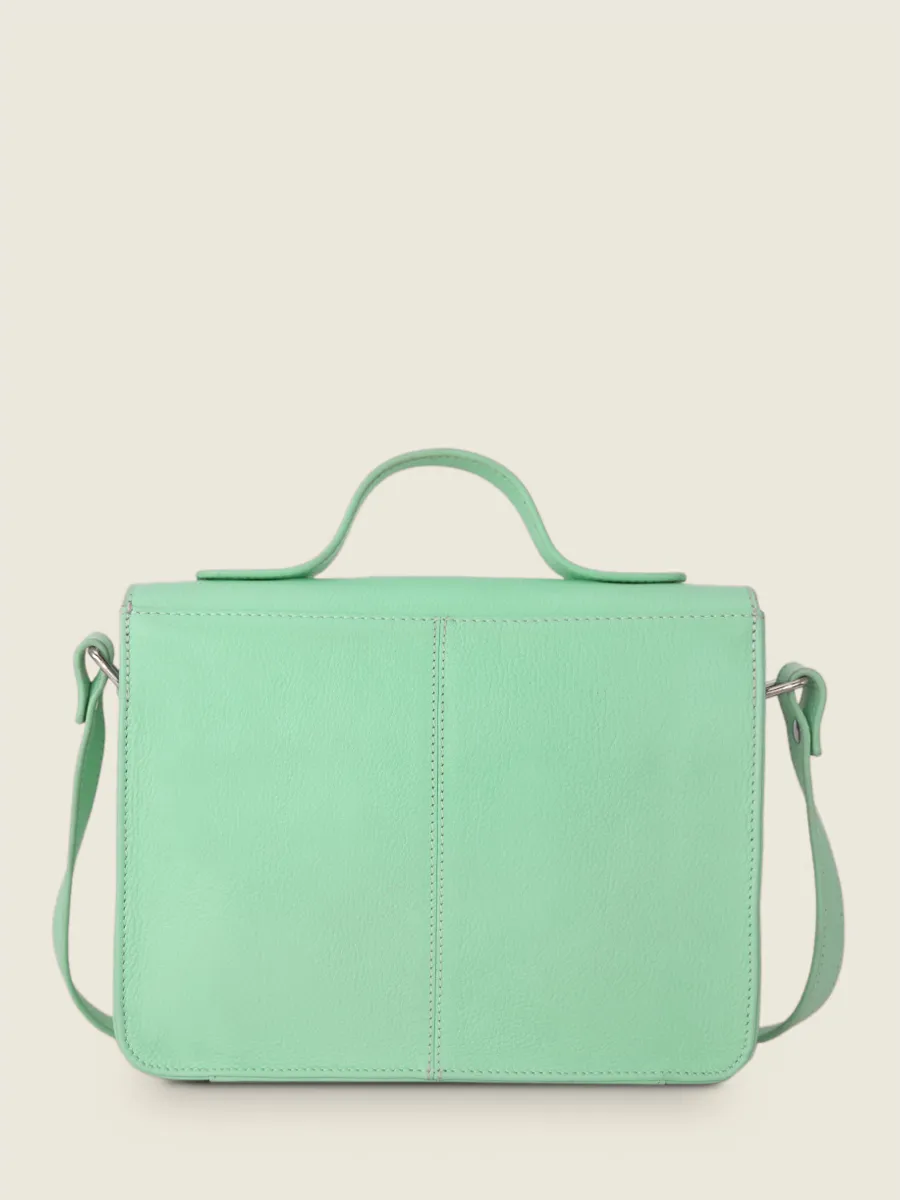 SAC BANDOULIÈRE CUIR VERT FEMME Mademoiselle George Pastel - Menthe