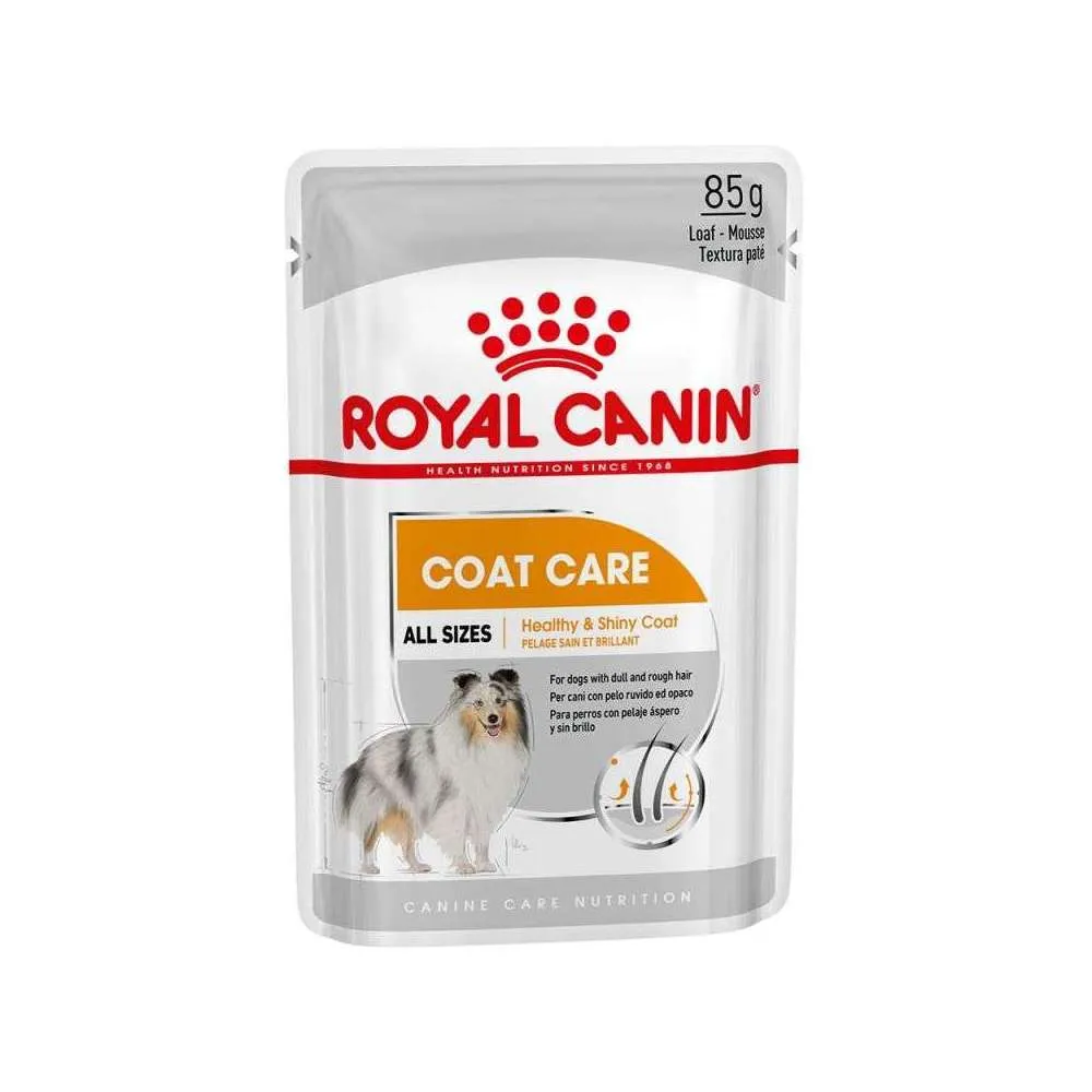 Sachet Coat Care en mousse pour chien à pelage terne - 85 g x 12