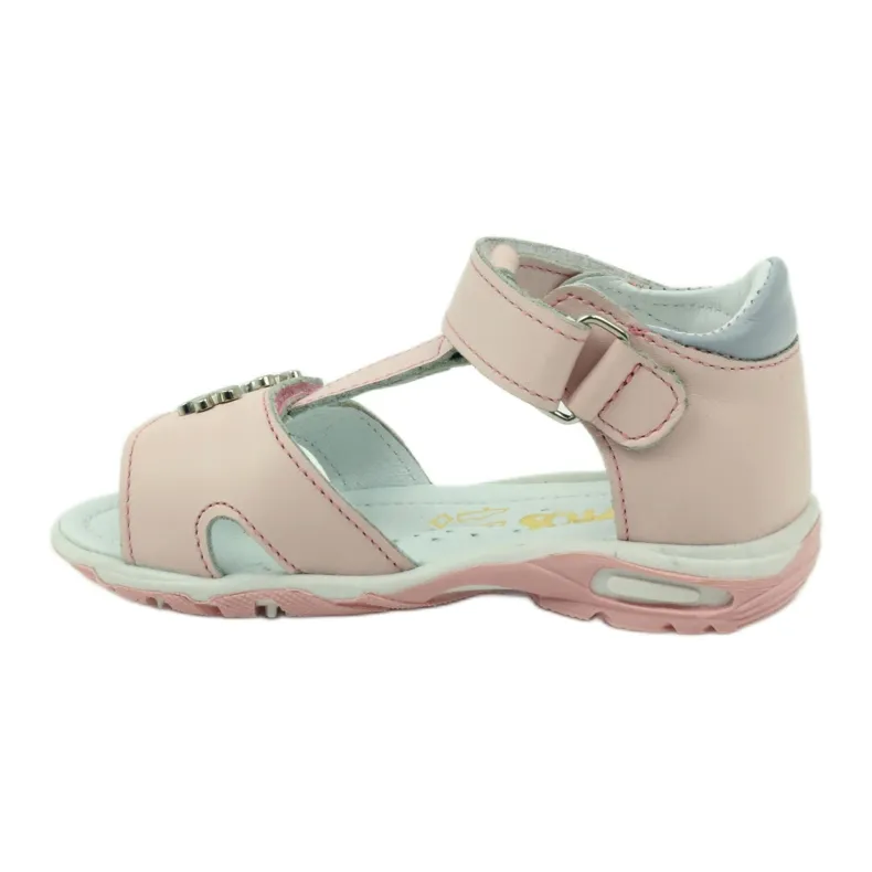 Sandales avec Velcro Bartuś 138 rose gris