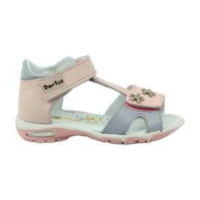 Sandales avec Velcro Bartuś 138 rose gris