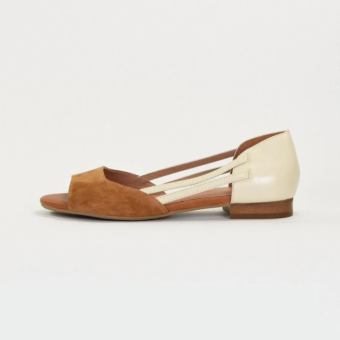 Sandales LUCIANE en cuir marron | 3 Suisses