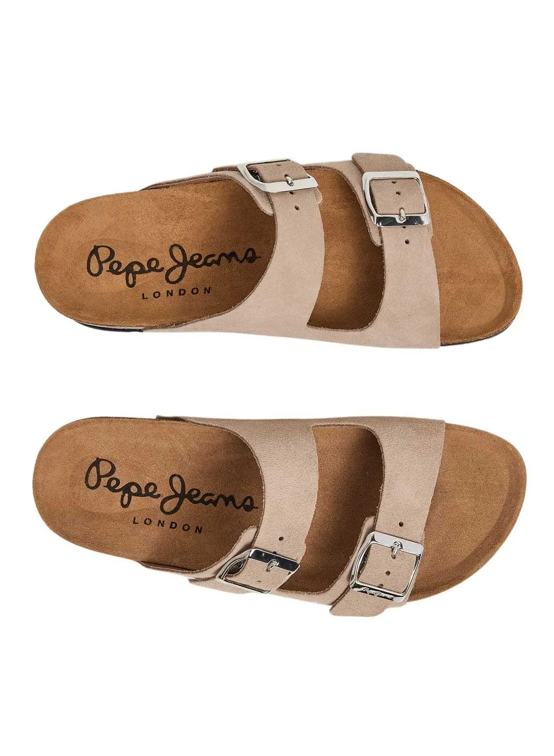 Sandales Pepe Jeans Oban en daim beige pour femme